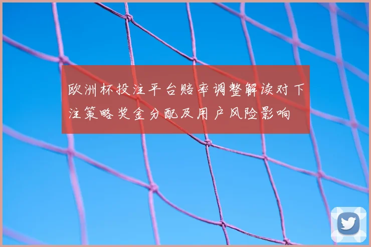 欧洲杯投注平台赔率调整解读对下注策略奖金分配及用户风险影响